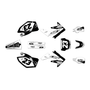 honda crf250r graphics kit 2006-2007 evader series white