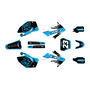honda crf250r graphics kit 2004-2005 fasthouse series cyan