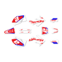 honda crf250r graphics kit 2004-2005 flight series white