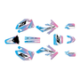 honda crf250r graphics kit 2004-2005 lethal series cyan-pink