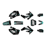 honda crf250r graphics kit 2006-2007 rebel series teal