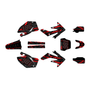 honda crf250r graphics kit 2004-2005 twitch series red