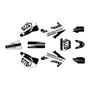 honda crf250r graphics kit 2006-2007 usa series white