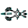 honda crf250r graphics kit 2014-2017 evader series teal