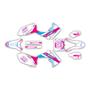 honda crf450r graphics kit 2009-2012 fh series pink