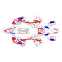 honda crf250r graphics kit 2010-2013 flight series white