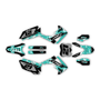 honda crf450r graphics kit 2009-2012 semperfi series teal
