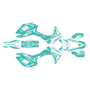 honda crf250r graphics kit 2014-2017 unit series teal-shift