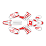 honda crf450r graphics kit 2009-2012 team series white
