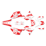 honda crf250r graphics kit 2018-2021 drag series red
