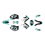 honda crf250x graphics kit 2004-2007 evader series teal