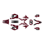 honda crf250x graphics kit 2004-2007 flight series maroon