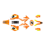 honda crf250x graphics kit 2004-2007 flight series orange