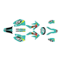 honda crf250x graphics kit 2004-2007 pecker series teal