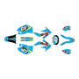 honda crf250x graphics kit 2004-2007 pecker series cyan