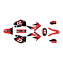 honda crf250x graphics kit 2004-2007 splash series red