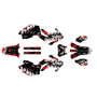 honda crf450x graphics kit 2005-2007 carnage series red