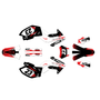 honda crf450x graphics kit 2005-2007 evader series red
