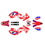 honda crf450x graphics kit 2005-2007 flight series red