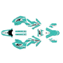 honda crf450x graphics kit 2005-2007 lethal series teal