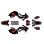 honda crf450x graphics kit 2005-2007 lightning series red-shift