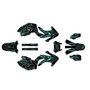 honda crf450x graphics kit 2005-2007 prime series teal