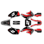 honda crf450r graphics kit 2002-2004 lightning series red
