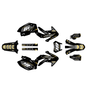 honda crf450x graphics kit 2005-2007 rebel series gold