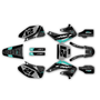 honda crf450r graphics kit 2002-2004 semperfi series teal
