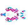 honda crf450x graphics kit 2005-2007 venom series magenta