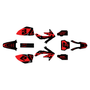 honda crf450r graphics kit 2005-2007 flight series red-shift