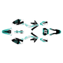 honda crf450r graphics kit 2008 evader series teal