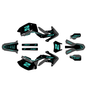 honda crf450x graphics kit 2008-2017 lightning series teal-shift