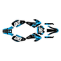 honda xr70 graphics kit 2001-2003 spear series cyan