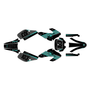 honda xr70 graphics kit 2001-2003 usa series teal