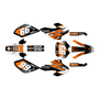 honda xr100 graphics kit 2001-2003 turbo series orange