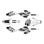 honda xr80 graphics kit 2001-2003 warrior series white