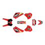 honda xr250 graphics kit 1996-2004 pecker series red