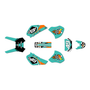 honda xr400 graphics kit 1996-2004 pecker series teal