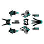 kawasaki kdx220 graphics kit 1995-2008 fh series teal
