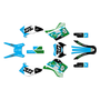 kawasaki kdx220 graphics kit 1995-2008 rail series cyan