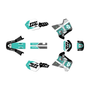 kawasaki kdx200 graphics kit 1991-1994 rail series teal