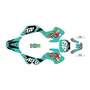 kawasaki kdx50 graphics kit all years pecker series teal