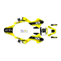 kawasaki kdx50 graphics kit all years speed series yellow