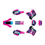 kawasaki kdx200 graphics kit 1991-1994 warrior series magenta