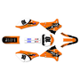 kawasaki klx125 graphics kit 2003-2007 speed series orange