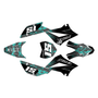 kawasaki klx110 graphics kit 2010-2026 cyberware series teal