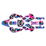 kawasaki klx110 graphics kit 2002-2009 invasion series magenta