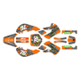 kawasaki klx110 graphics kit 2002-2009 lunatic series orange
