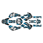 kawasaki klx110 graphics kit 2002-2009 prime series cyan